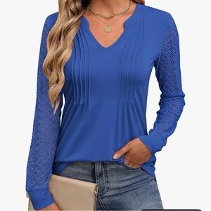 Elegant Blue Women's Top